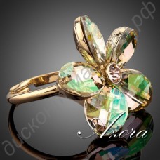 Кольцо Sunflower Adjustable Size Ring 18K Real Gold Plated Jonquil SWA ELEMENTS Austrian Crystal
